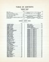 Table of Contents, McHenry County 1929